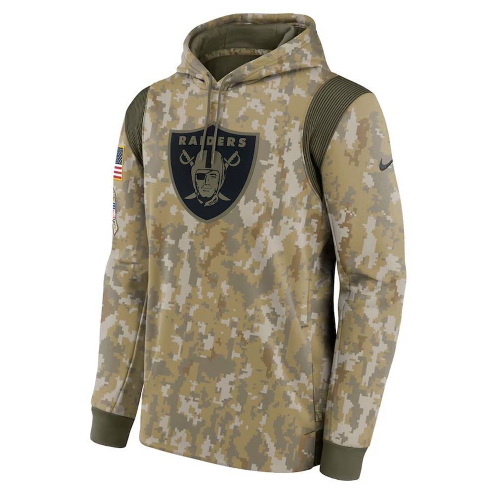 NWT Nike Las Vegas Raiders Salute To Service 2021 Therma Hoodie Sweatshirt S NFL